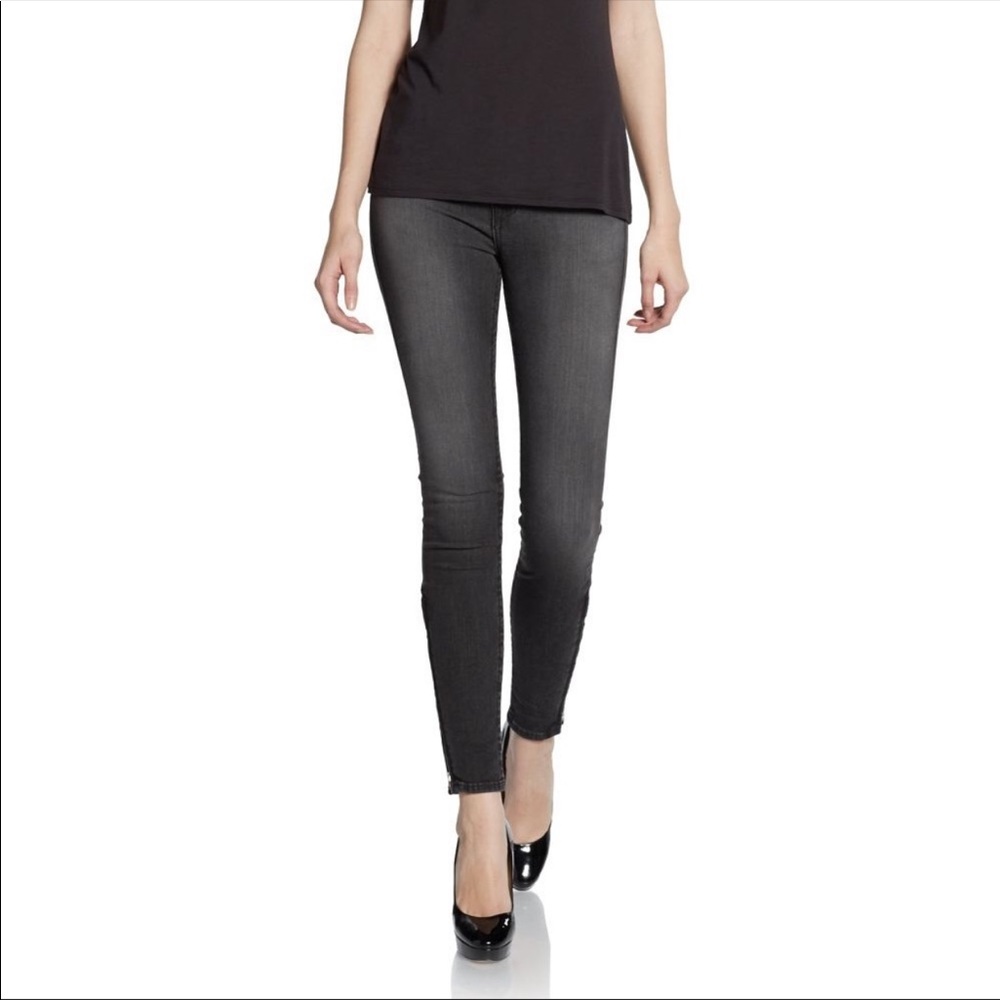 True Religion Tara black skinny zip ankle jeans 26 - Picture 2 of 12